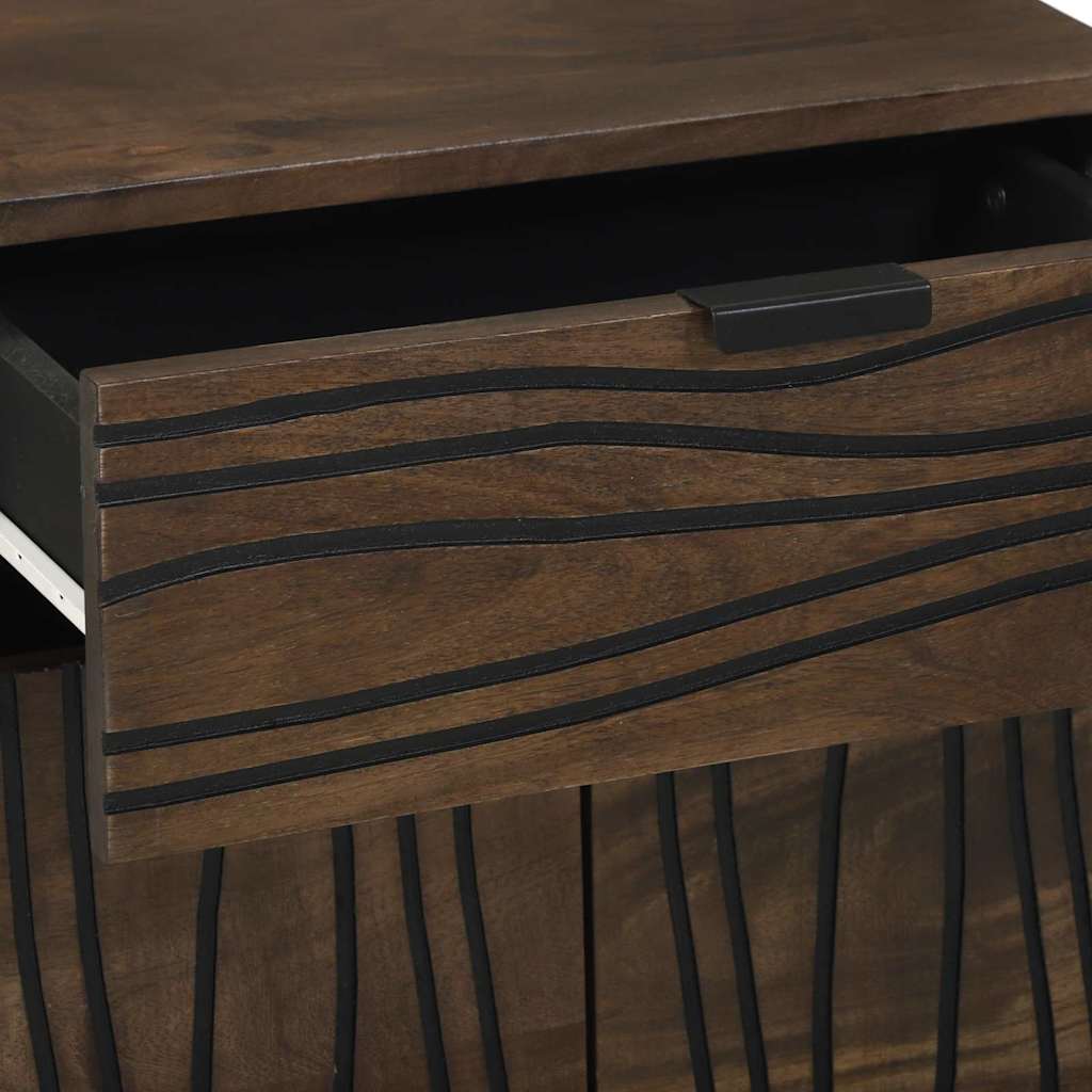 Bedside Cabinet Walnut 50 x 33 x 60 cm Solid mango wood