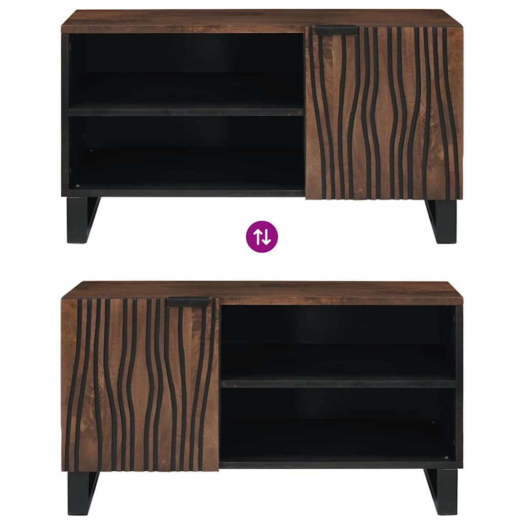 TV Cabinet Brown 80 x 33 x 46 cm Solid mango wood