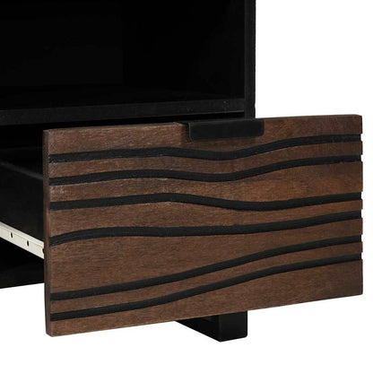TV Cabinet with Drawer Brown 100 x 33 x 46 cm Solid mango wood