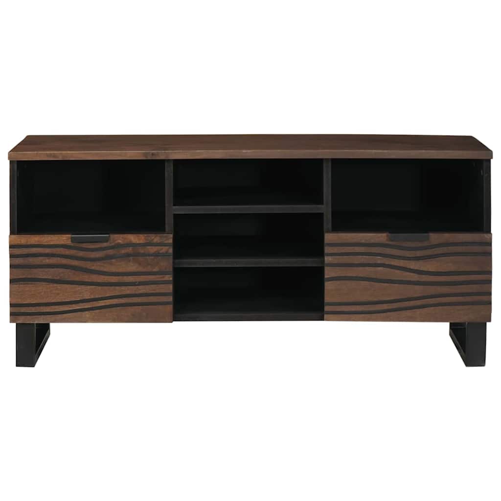 TV Cabinet with Drawer Brown 100 x 33 x 46 cm Solid mango wood