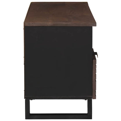 TV Cabinet with Drawer Brown 100 x 33 x 46 cm Solid mango wood