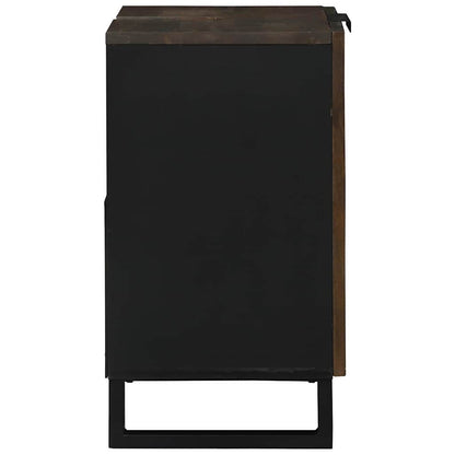 Sink Cabinet Brown and Black 62 x 33 x 58 cm Solid Mango wood