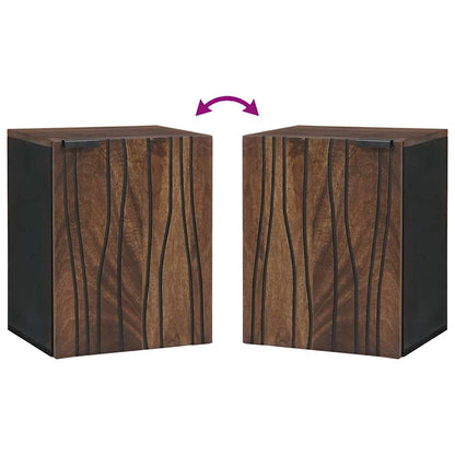 Sink Cabinet Brown and Black 38 x 33.5 x 48 cm Engineered wood