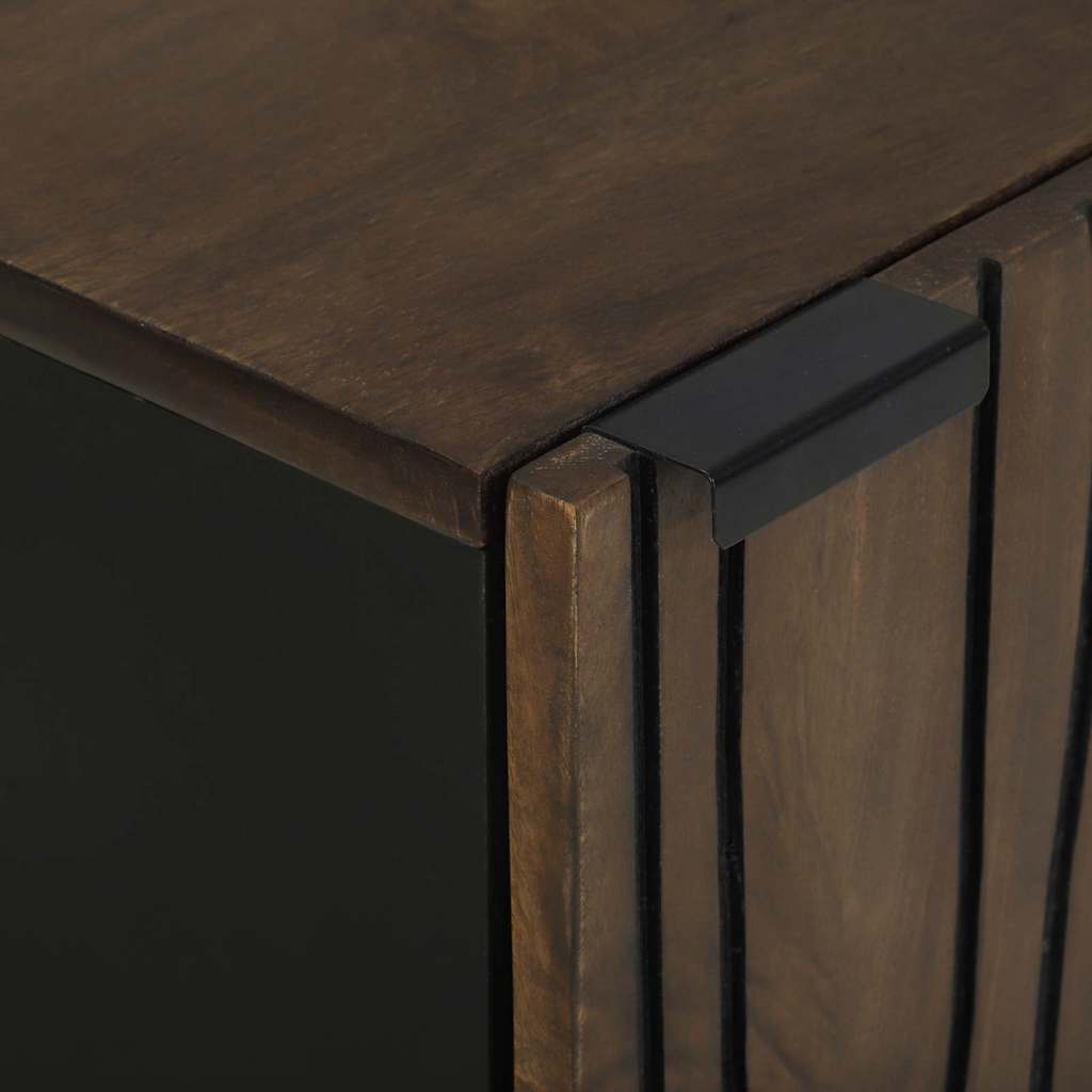 Bathroom Cabinet with Shelf Brown and Black 38 x 33.5 x 58 cm