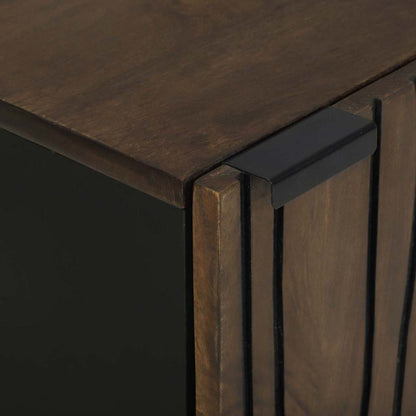 Bathroom Cabinet with Shelf Brown and Black 38 x 33.5 x 58 cm