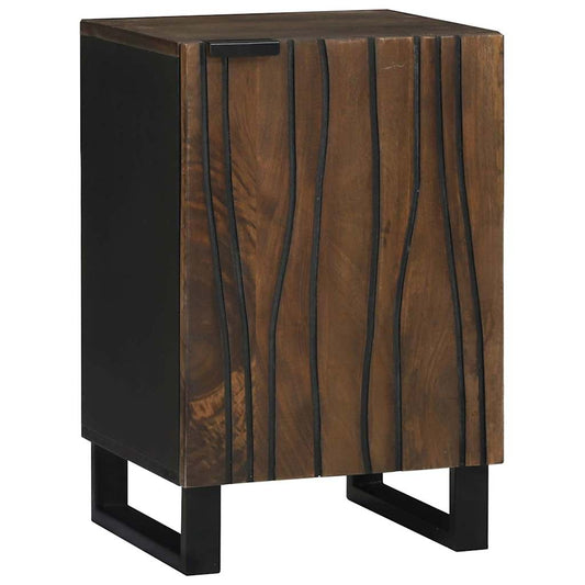 Bathroom Cabinet with Shelf Brown and Black 38 x 33.5 x 58 cm