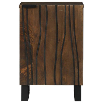 Bathroom Cabinet with Shelf Brown and Black 38 x 33.5 x 58 cm