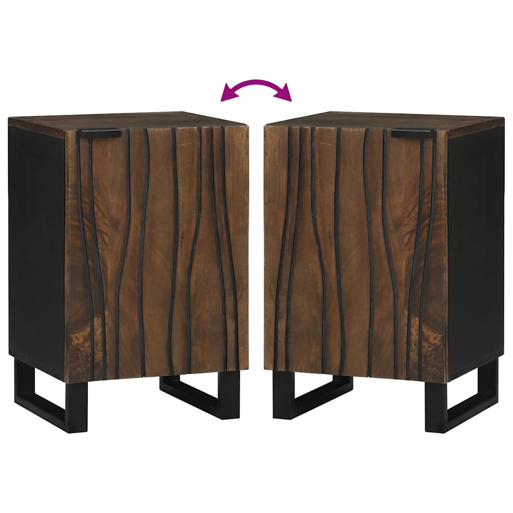 Bathroom Cabinet with Shelf Brown and Black 38 x 33.5 x 58 cm