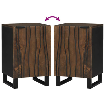 Bathroom Cabinet with Shelf Brown and Black 38 x 33.5 x 58 cm