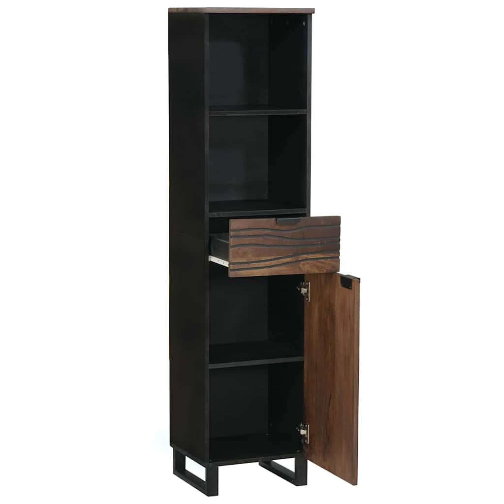 Bathroom Cabinet with Shelf with Storage Brown 38 x 33 x 160 cm