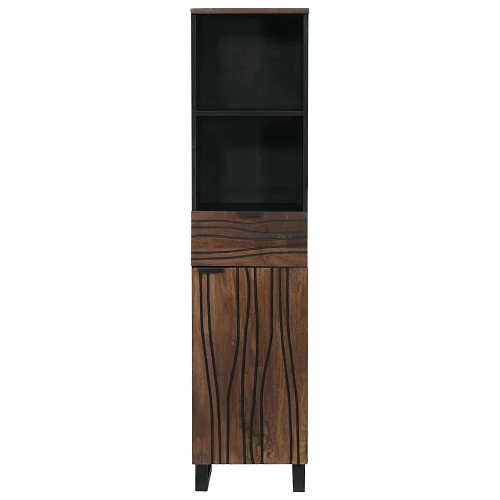 Bathroom Cabinet with Shelf with Storage Brown 38 x 33 x 160 cm