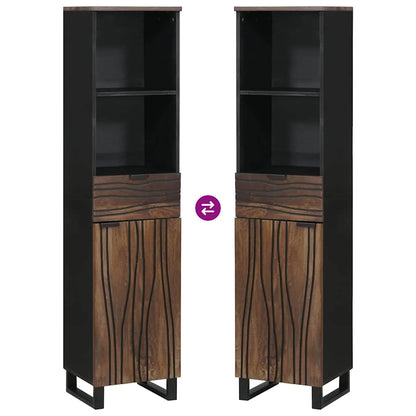 Bathroom Cabinet with Shelf with Storage Brown 38 x 33 x 160 cm