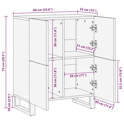 Media Storage Cabinets & Racks Brown 60 x 33.5 x 75 cm