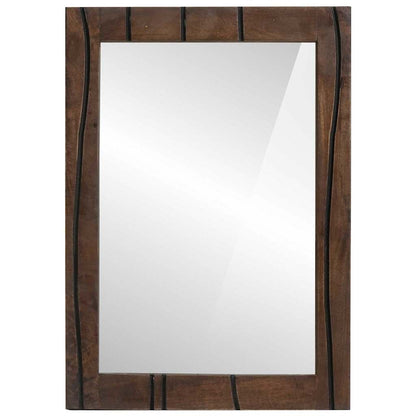Bathroom Mirror Wall-mounted with Mirror Brown 50 x 2.5 x 70 cm