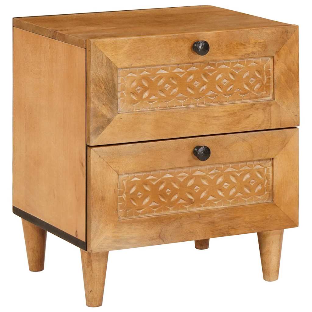 Bedside Table with Drawer 2 pcs Light brown 40 x 33 x 46 cm