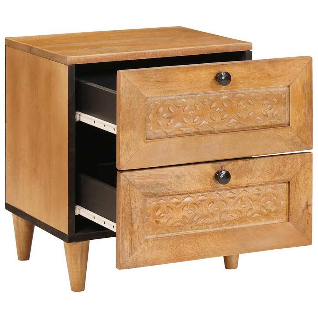 Bedside Table with Drawer 2 pcs Light brown 40 x 33 x 46 cm