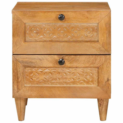 Bedside Table with Drawer 2 pcs Light brown 40 x 33 x 46 cm