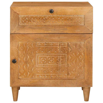 Bedside Table Light brown 50 x 33 x 60 cm Solid mango wood