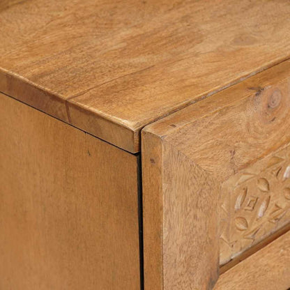 Bedside Table Light brown 50 x 33 x 60 cm Solid mango wood