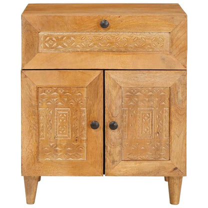 Bedside Table Light brown 50 x 33 x 60 cm Solid mango wood