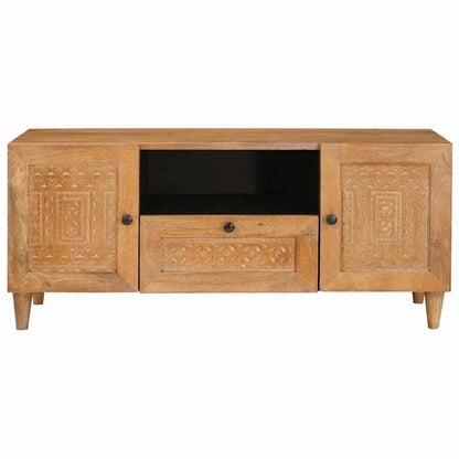 TV Cabinet Light brown 105 x 33 x 46 cm Solid mango wood