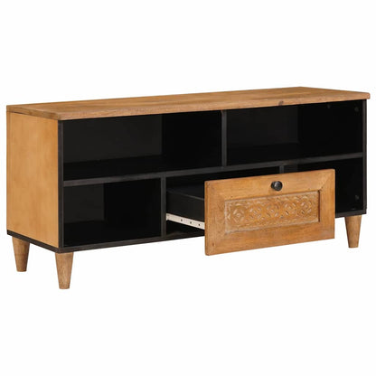 TV Cabinet Light brown 105 x 33 x 46 cm Solid mango wood