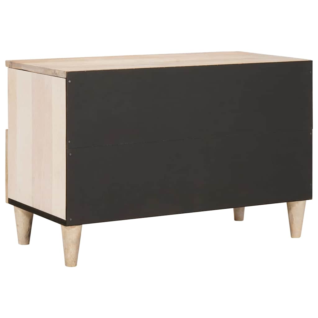 TV Cabinet with Drawer White 70 x 33 x 46 cm Solid mango wood