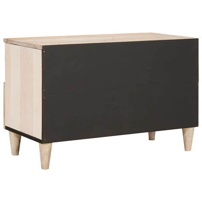 TV Cabinet with Drawer White 70 x 33 x 46 cm Solid mango wood