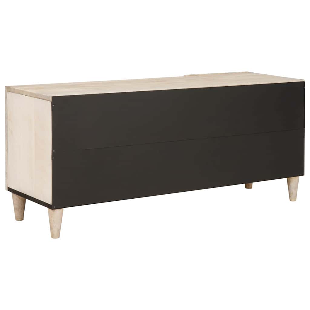 TV Cabinet with Drawer White 105 x 33 x 46 cm Solid mango wood
