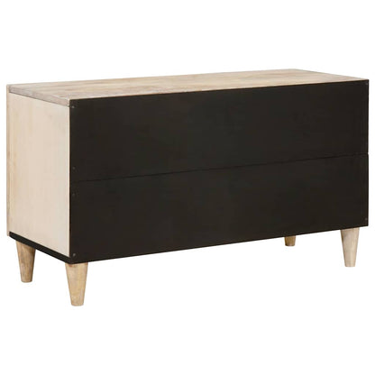 TV Cabinet with Shelf White 80 x 33 x 46 cm Solid mango wood