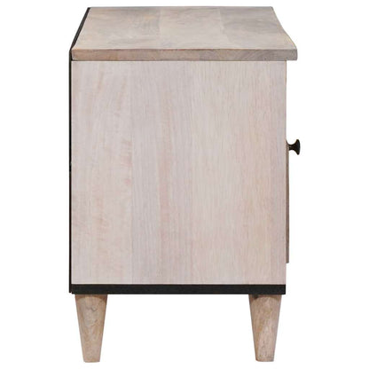 TV Cabinet with Drawer White 105 x 33 x 46 cm Solid mango wood