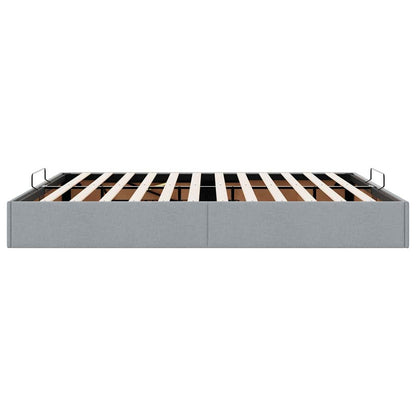 Ottoman Bed Frame without Mattress Light Grey Super King Fabric