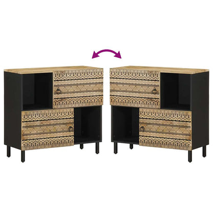 Sideboard 80x33.5x75 cm Solid Rough Wood Mango