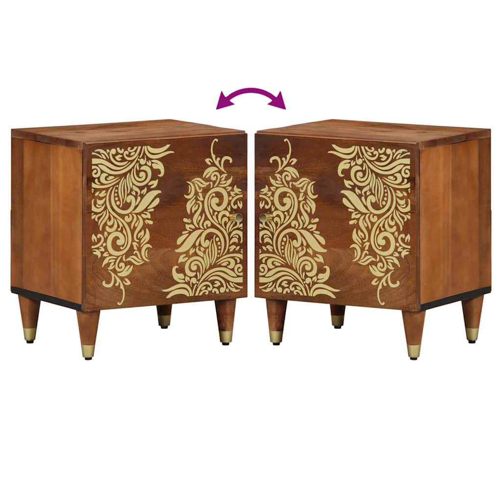 Bedside Cabinet Honey brown 40 x 33 x 46 cm Solid mango wood