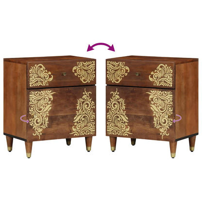Bedside Cabinet Honey brown 50 x 33 x 60 cm Solid mango wood
