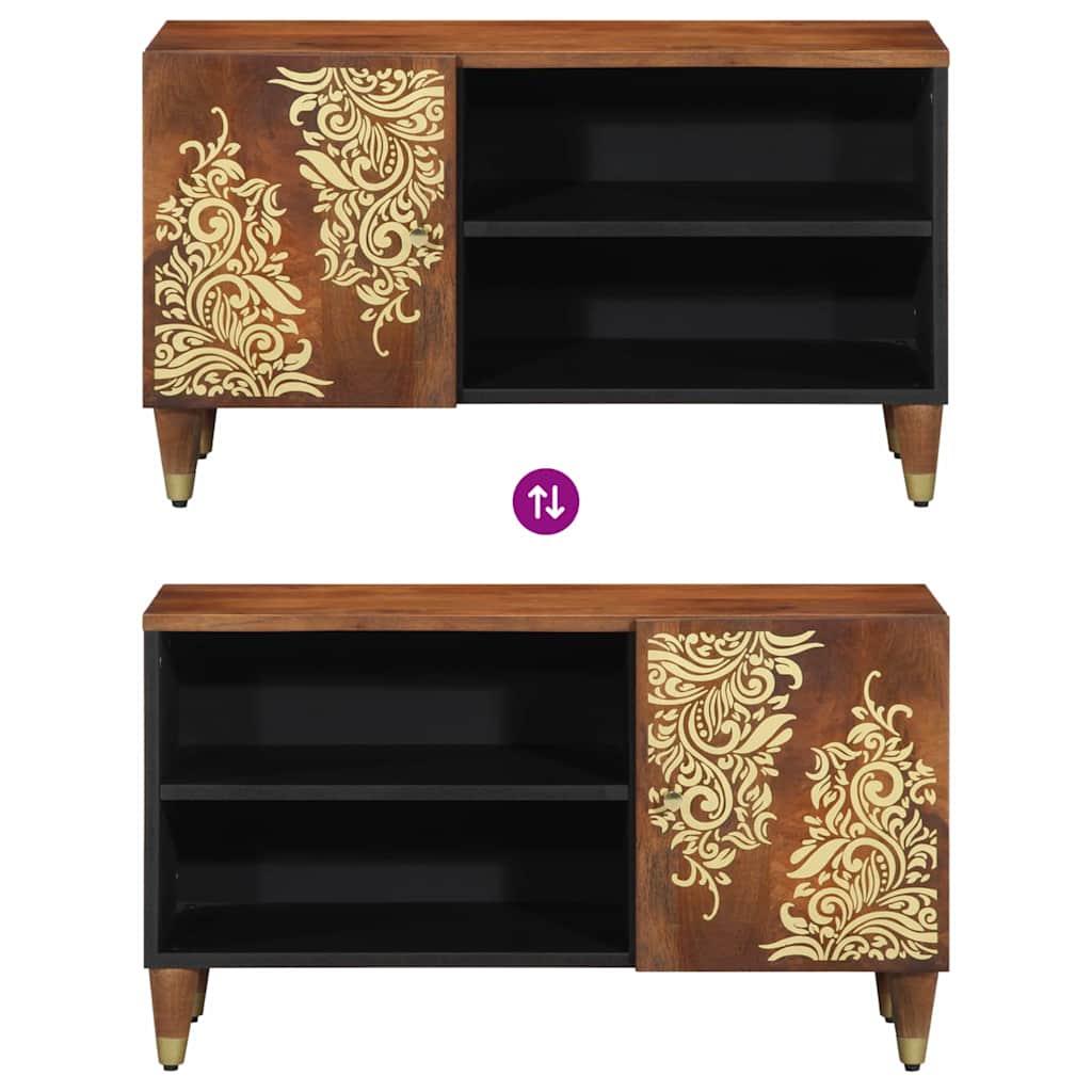 TV Cabinet with Shelf Brown 80 x 31.5 x 46 cm Solid Mango wood