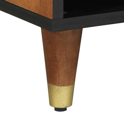 TV Cabinet with Shelf Brown 100 x 33.5 x 46 cm Solid Mango wood