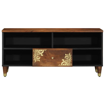 TV Cabinet with Shelf Brown 100 x 33.5 x 46 cm Solid Mango wood