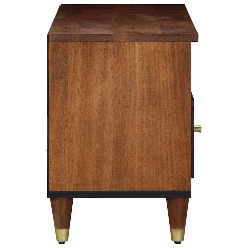 TV Cabinet with Shelf Brown 100 x 33.5 x 46 cm Solid Mango wood