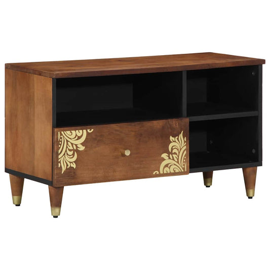 TV Cabinet with Drawer Brown 80 x 33.5 x 46 cm Solid Mango wood