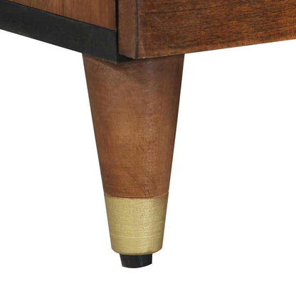 TV Cabinet with Shelf Brown 100 x 33.5 x 46 cm Solid Mango wood