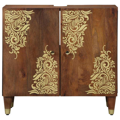 Bathroom Sink Cabinet with Storage Honey brown 62 x 33 x 58 cm