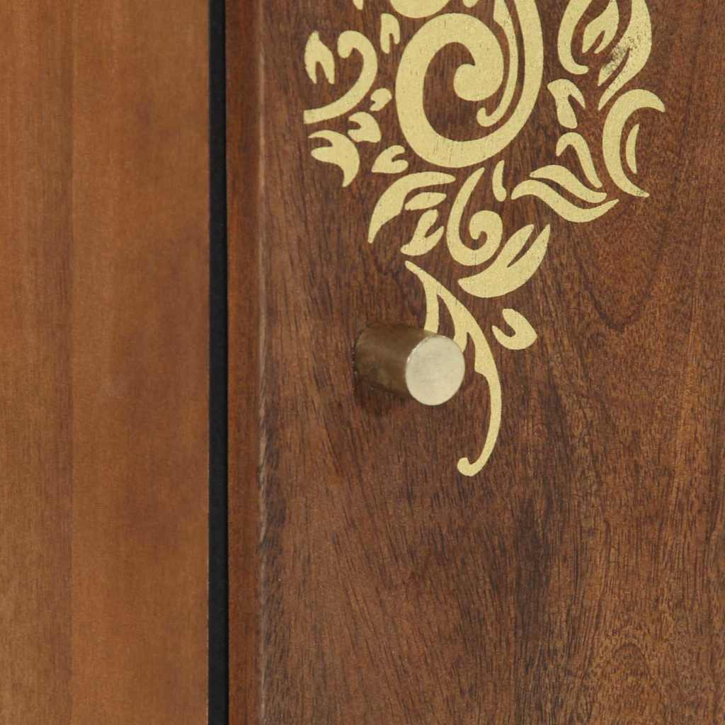 Bathroom Wall Cabinet with Storage Honey brown 38 x 33 x 48 cm