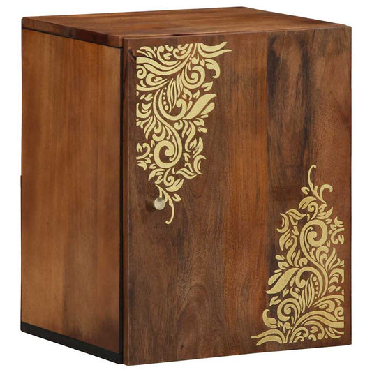 Bathroom Wall Cabinet with Storage Honey brown 38 x 33 x 48 cm