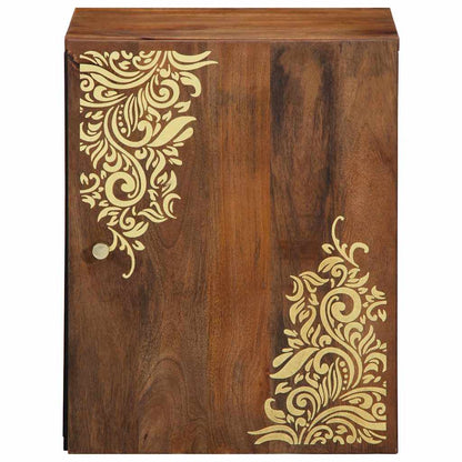 Bathroom Wall Cabinet with Storage Honey brown 38 x 33 x 48 cm