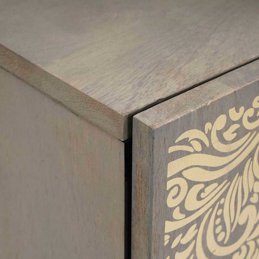 Bathroom Wall Cabinet Grey 38 x 33 x 48 cm Solid Mango wood