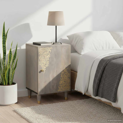 Bathroom Cabinet Grey 38 x 33 x 58 cm Solid Mango Wood