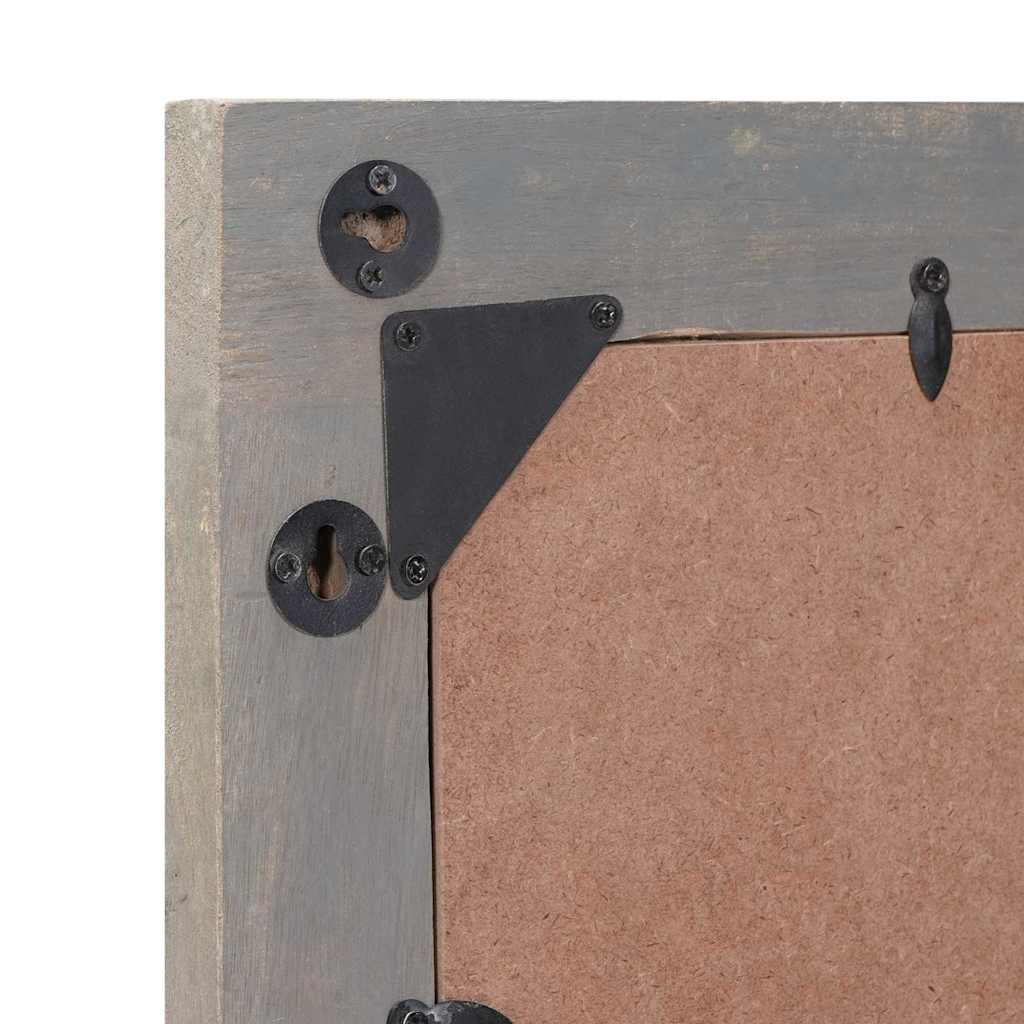 Bathroom Mirror with Mirror Grey and Silver 50 x 70 x 3 cm