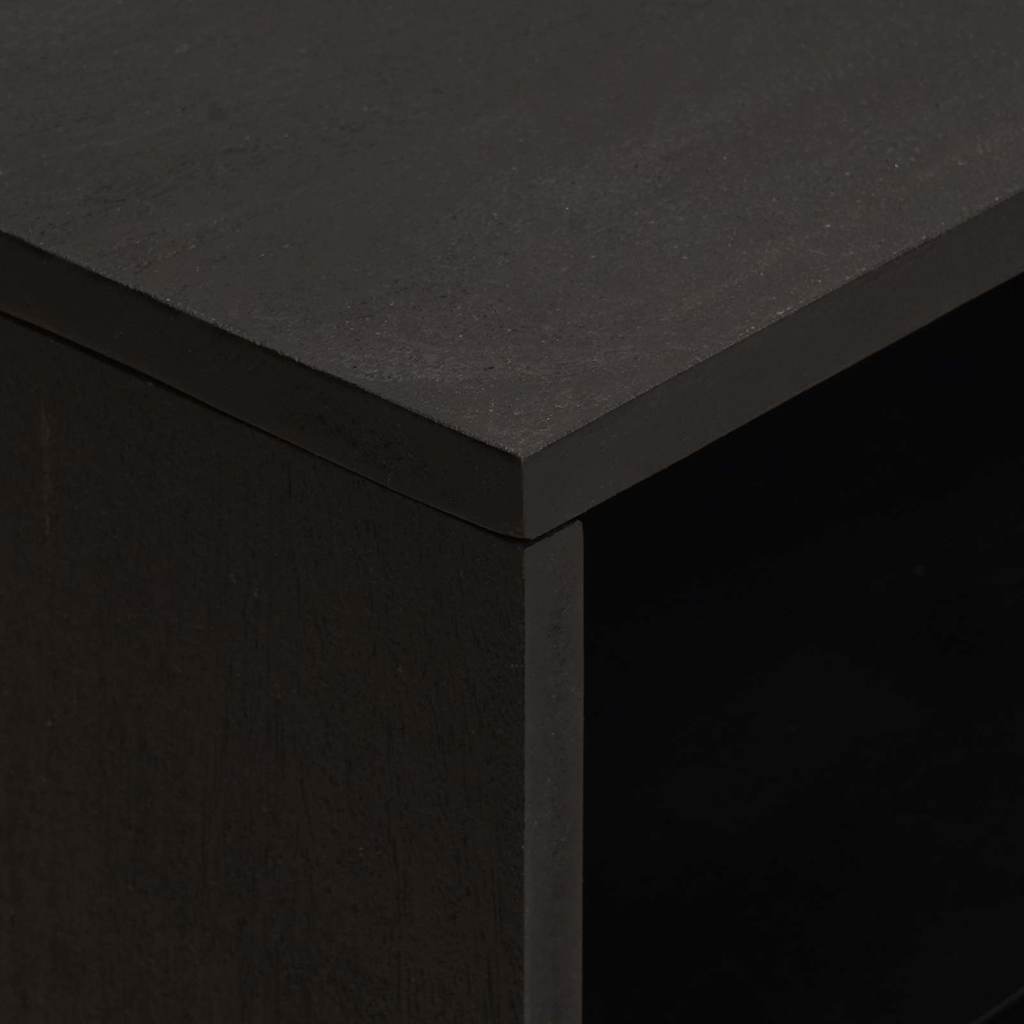 Bedside Cabinet Black 50 x 33 x 62 cm Solid Mango Wood