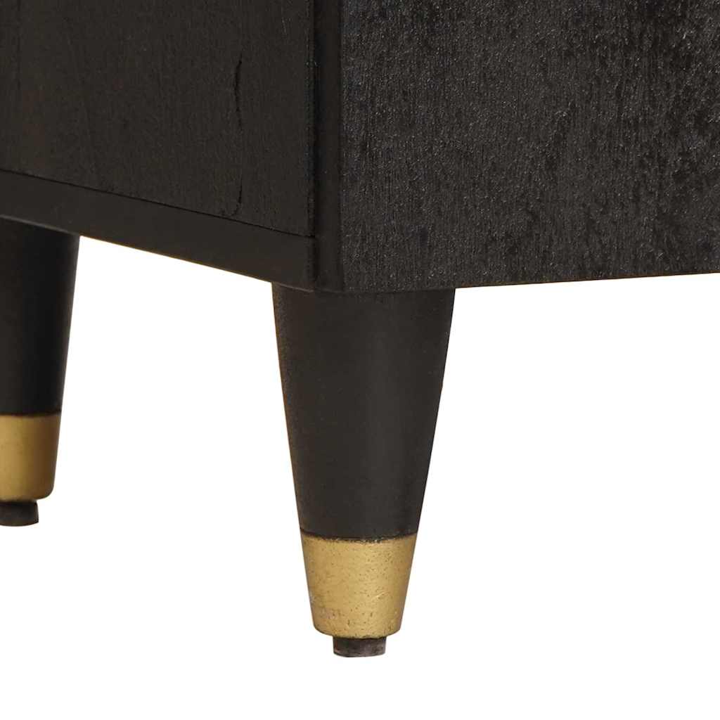 Bathroom Cabinet Black 38 x 33 x 58 cm Solid Mango Wood